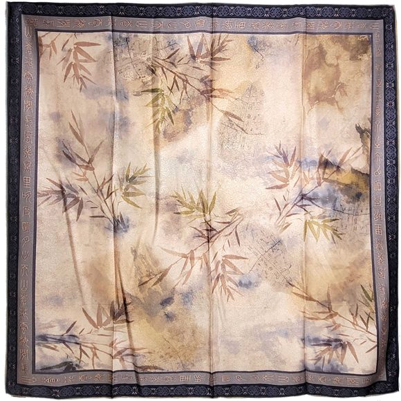 NWT Double Sided Silk Scarf 53"x53" Large Square Shawl Wrap SJJL 3210 - Picture 11 of 15